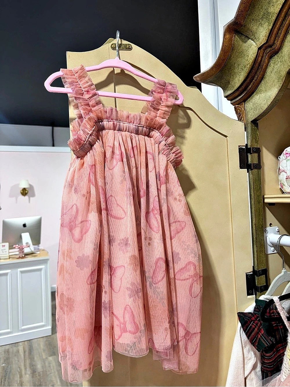 Disney Junior Minnie Sheer Bow Dress